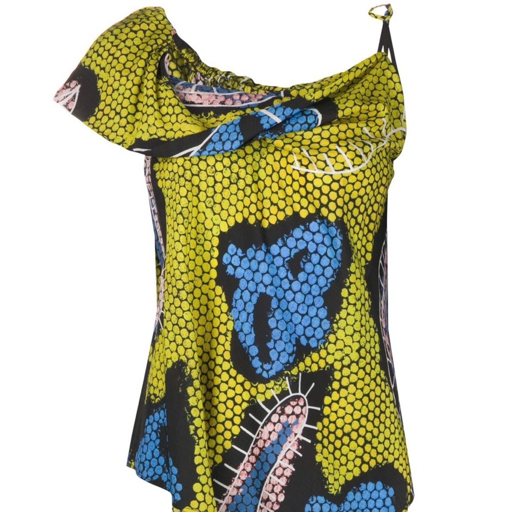 Christian Wijnants Tasser Top Yellow Paisley Small